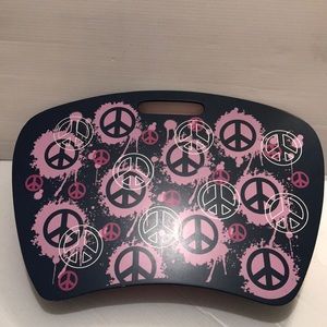 Peace Sign Print- Lap Top Tray / Computer Tray for Bed ,Car